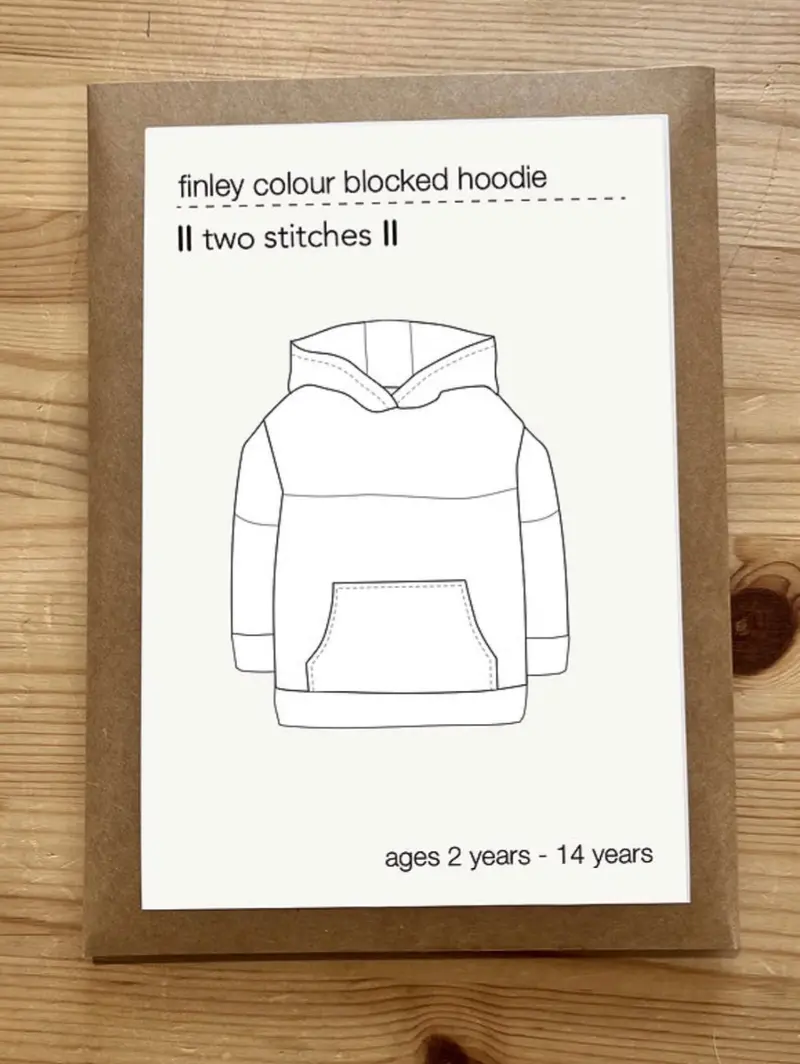 Finley Colour-Blocked Hoodie Kids’ Sewing Pattern – Two Stitches 1