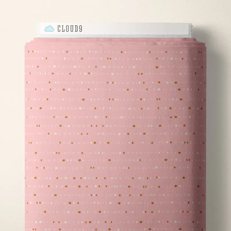 Fireflies Pink Poplin Fabric By Ann Gardner – Naturally Wild Collection From Cloud 9 Fabrics 1