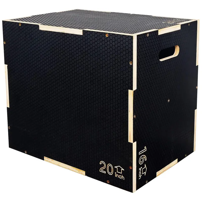 Fitvids 24" X 20" X 16" Non-Slip Plywood Plyometric Jump Box For Fitness Training 1