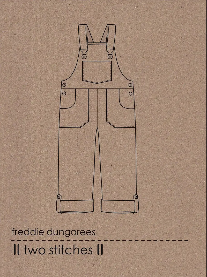 Freddie Dungarees & Dress Pattern (Ages 3–9) – Two Stitches 1