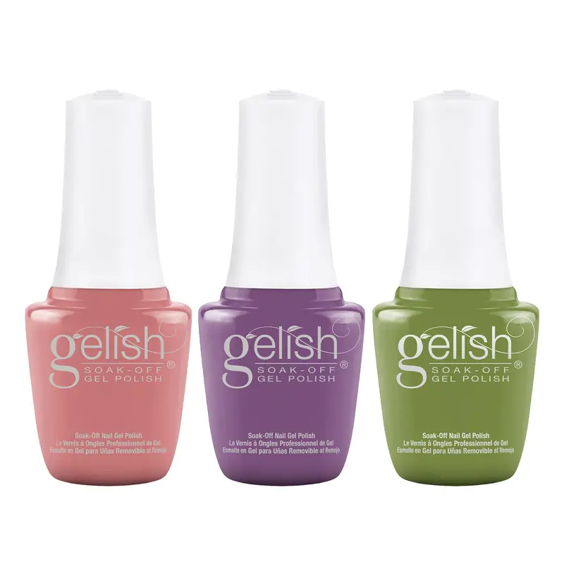 Gelish Pure Beauty Soak-Off Gel Nail Polish Kit – 3-Color Manicure Set (2023 Collection, Open-Box) 1