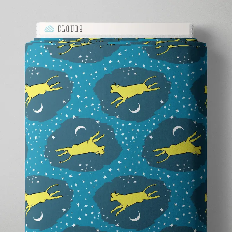 Goodnight Moon Poplin Fabric – Over The Moon Design Inspired By Margaret Wise Brown 1
