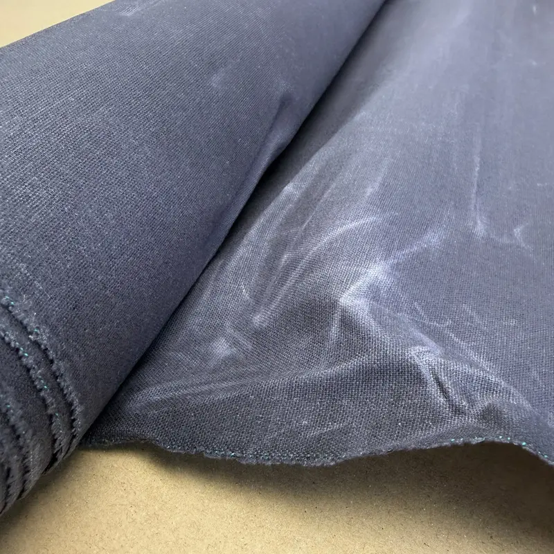 Graphite Beeswax-Coated Cotton Canvas (6 Oz) – Cool-Tone Lightweight Waxed Fabric 1