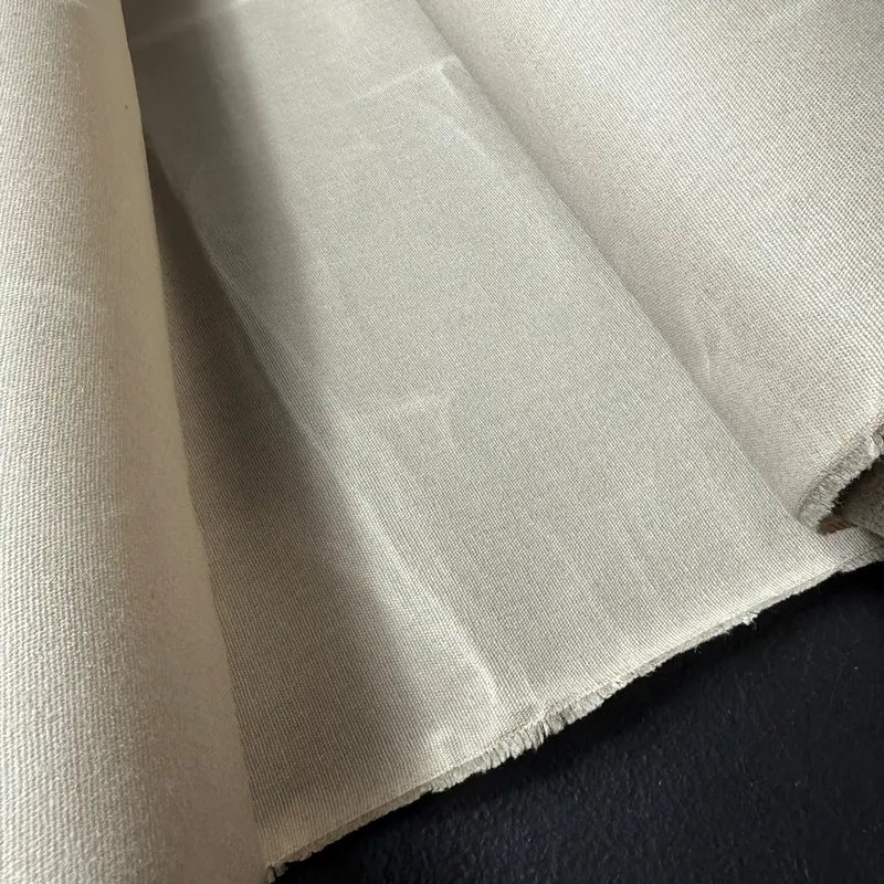 Greige Beeswax-Infused Cotton Canvas (8 Oz) – Natural-Tone Waxed Fabric 1