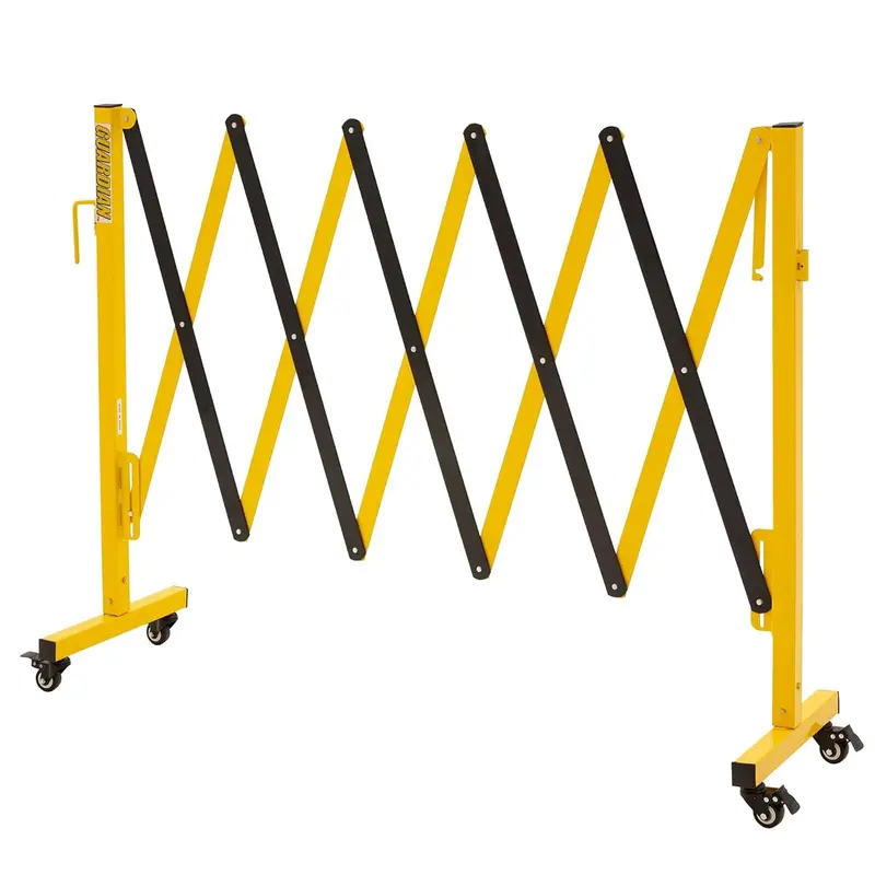 Guardian Expandable Steel Safety Barrier – Mobile Traffic Control Unit With Locking Casters 1