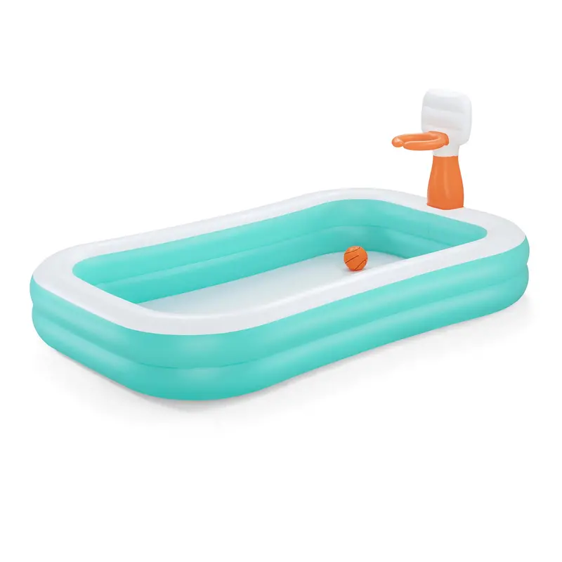 H20Go! Dunk N' Splash Family Pool – 8.3' X 5.5' X 3.3' Inflatable Play Pool 1