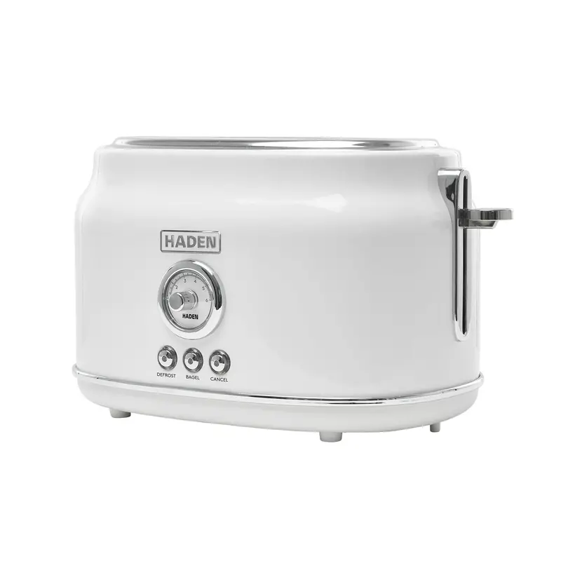 Haden Dorset 2-Slice Wide-Slot Toaster – Stainless Steel With Removable Crumb Tray, Ivory Finish 1