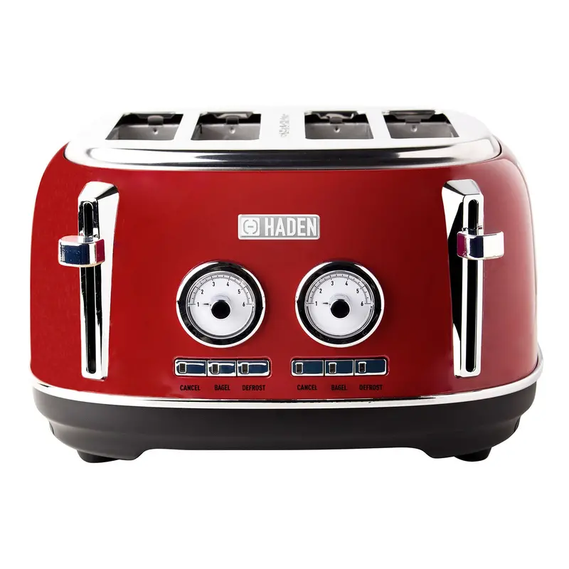Haden Dorset 4-Slice Stainless Steel Toaster With Crumb Tray – Model 75040, Open-Box 1