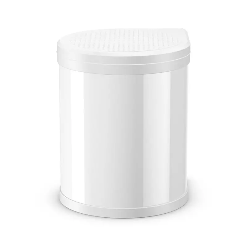 Hailo Compact-Box M 4-Gallon Trash Can – Slim Lid-Lift Kitchen Bin In White 1