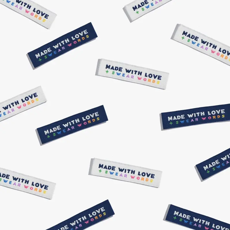 Handwoven "Made With Love And Swear Words" Label Set – Kylie & The Machine 1