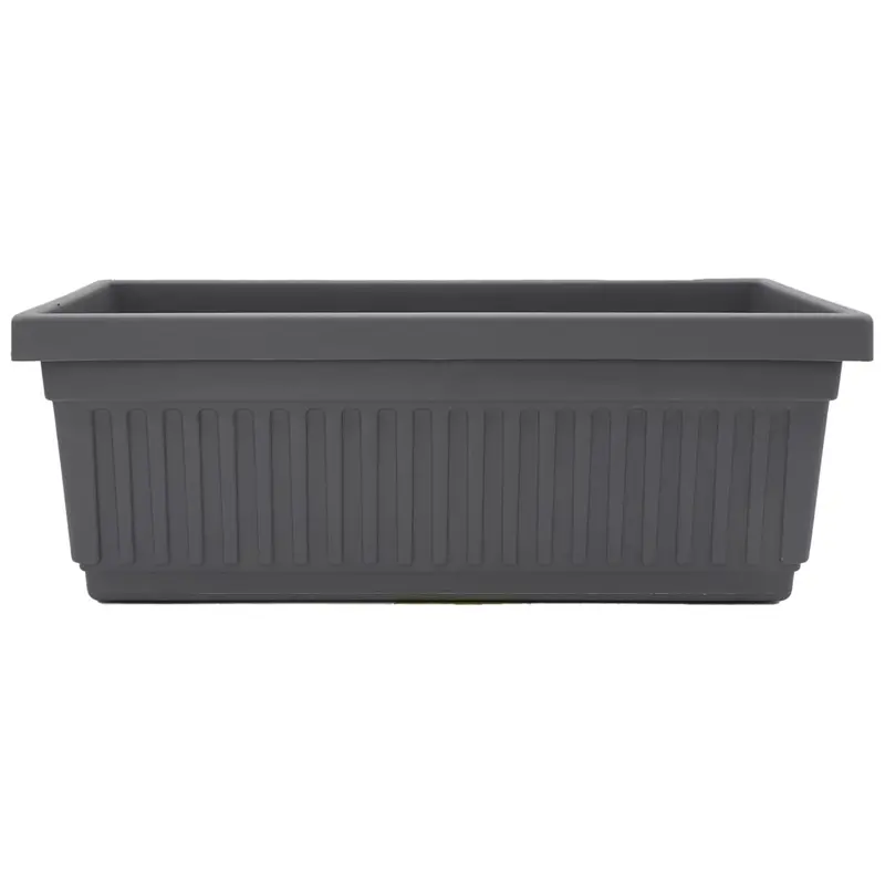 Hc Companies Venetian Window Planter Box – 30-Inch Warm Gray Resin With Drain Plug 1