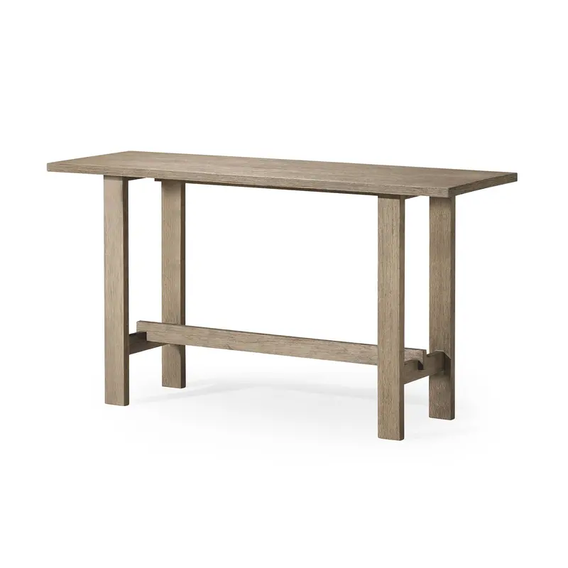 Hera Console Table By Maven Lane – Modern Weathered Grey Wooden Design (Open Box) 1