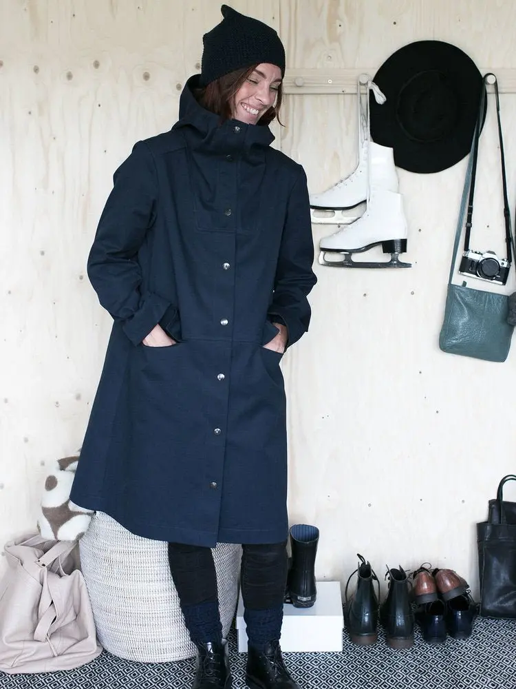 Hooded Parka Coat Sewing Pattern By The Assembly Line 1