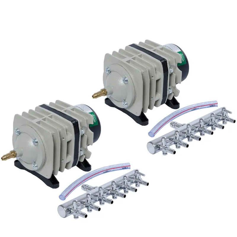 Hydrofarm Active Aqua Aapa45L 45 Lpm Dual Air Pump – 6-Outlet Model (2-Pack) 1