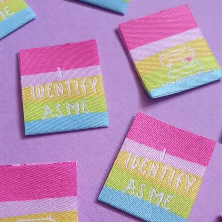 "I Identify As Me" Inclusive Lgbtq+ Woven Label Pack By Sew Anonymous 1