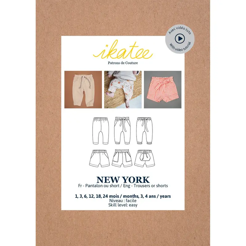 Ikatee New York Trousers & Shorts Pattern – Baby (1 Month To 4 Years) 1