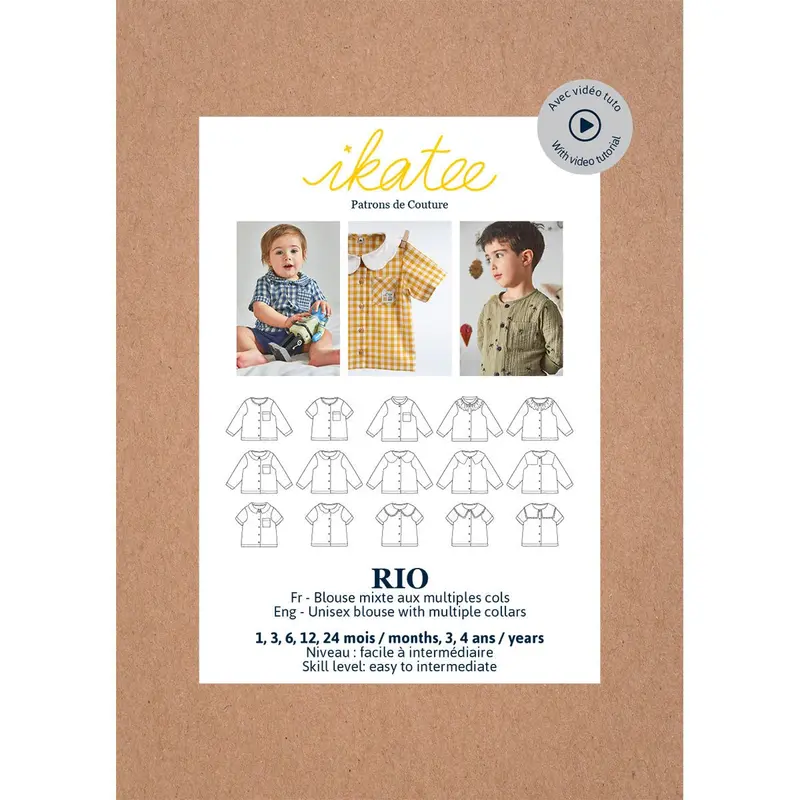 Ikatee Rio Blouse Pattern – Baby & Toddler (1 Month–4 Years) 1