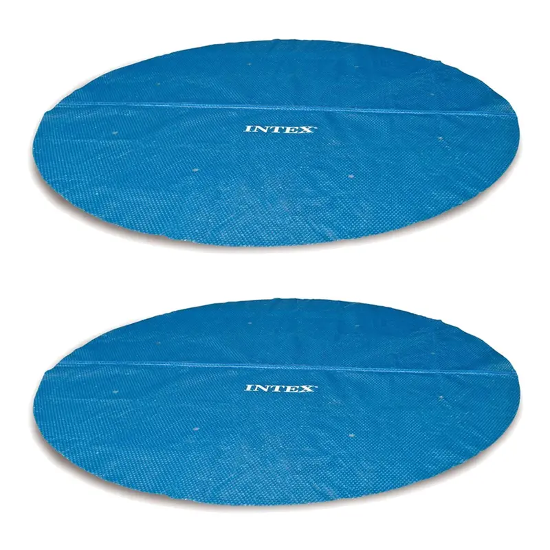 Intex 16-Foot Round Pool Cover Set – Durable Blue Protective Covers (2-Pack) 1