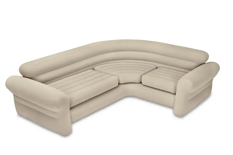Intex Corner Living Room Sectional Sofa – Neutral Inflatable Design (Model 68575Ep) 1