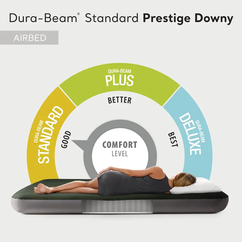 Intex Dura-Beam Prestige Airbed – Queen-Size Inflatable Mattress With Downy Comfort (Open Box) 2
