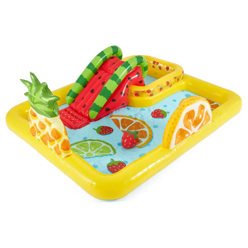 Intex Fun'N Fruity Kiddie Pool Play Center – Inflatable Slide Combo, 2-Pack (Open Box) 1