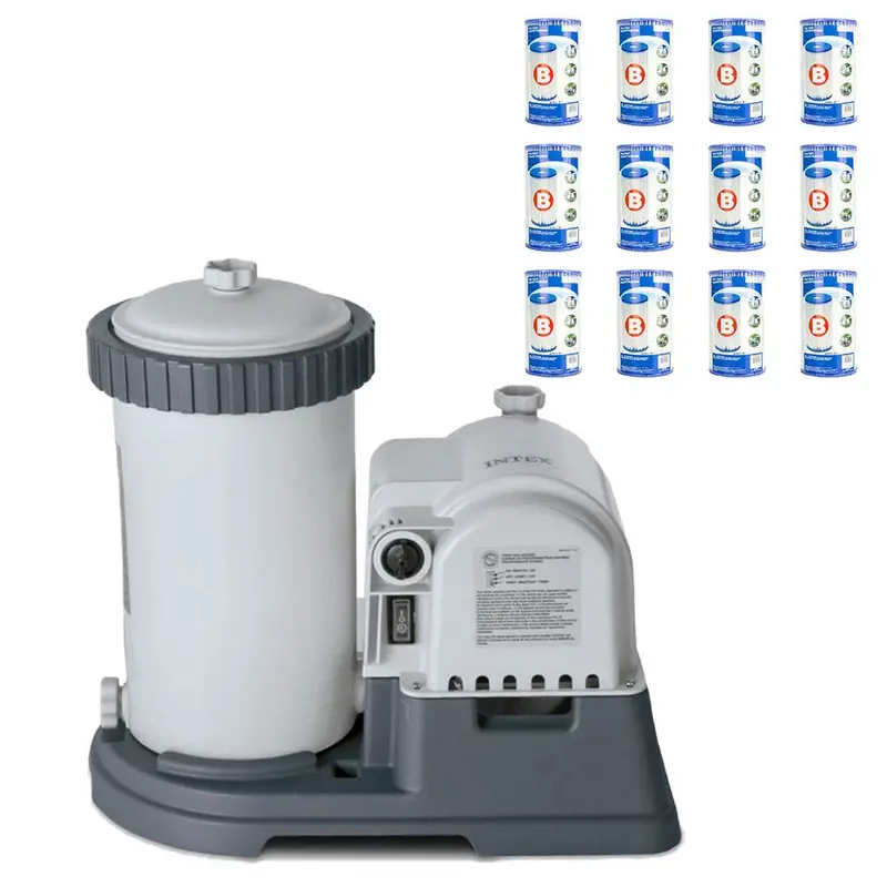 Intex Krystal Clear 28633Eg Pool Pump With Type B Cartridges – 12-Pack Bundle 1