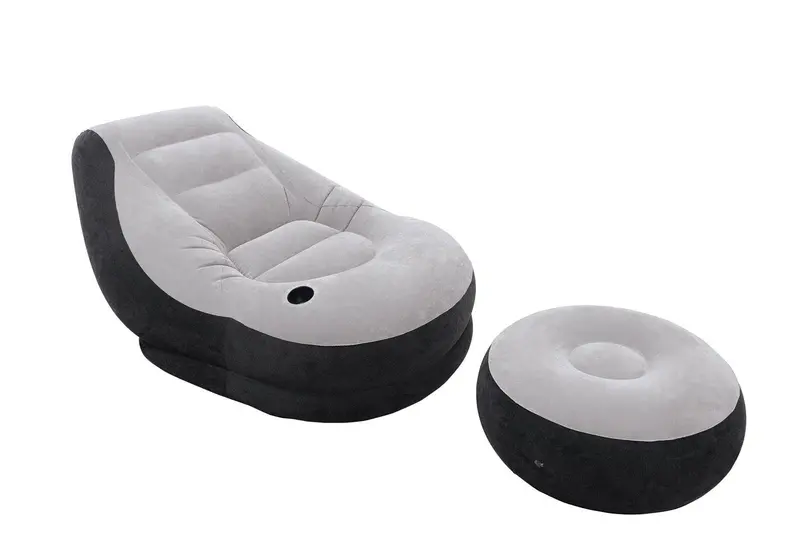 Intex Ultra Lounge Chair & Ottoman Set With 120V Ac Electric Air Pump 1