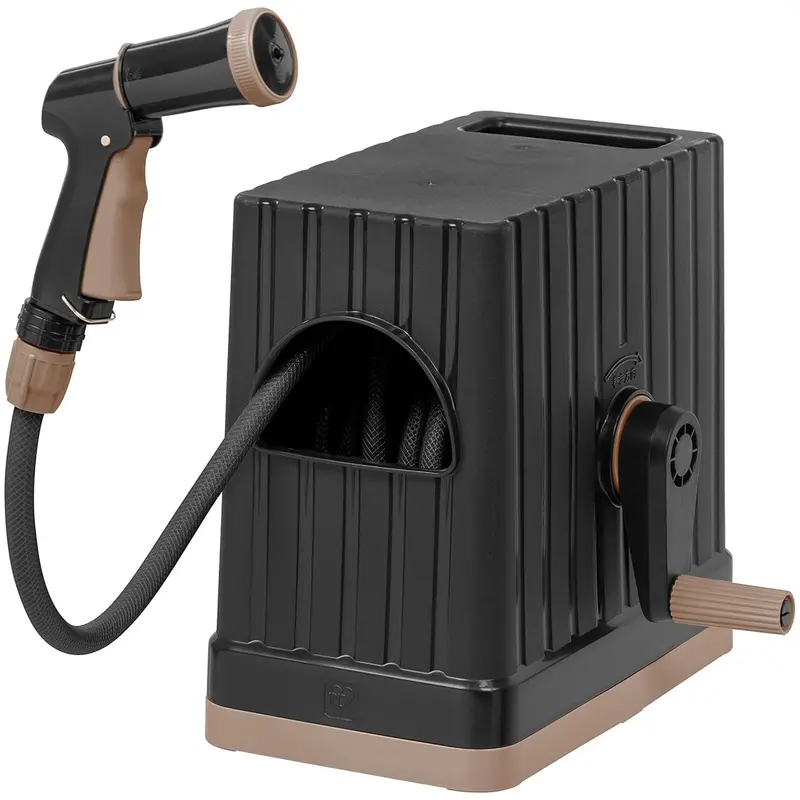 Iris Usa Retractable Hose Reel – 49.2-Foot Automatic Rewind System With Nozzle & Carry Case (Open-Box) 1