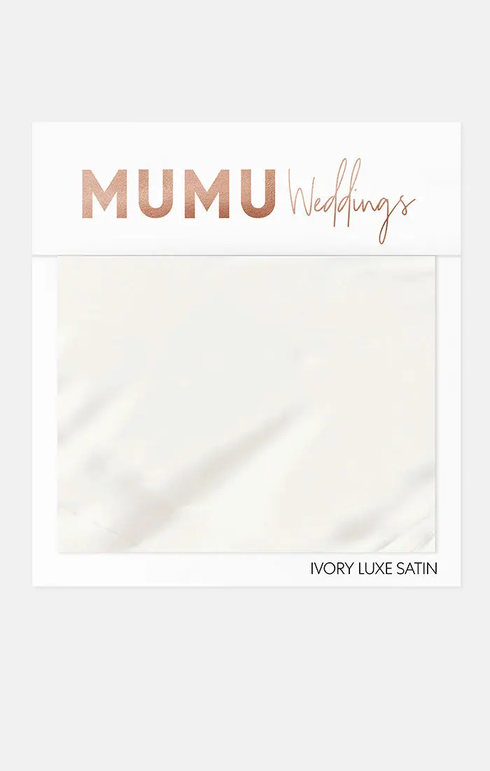 Ivory Luxe Satin Swatch For Bridal Accessories 1