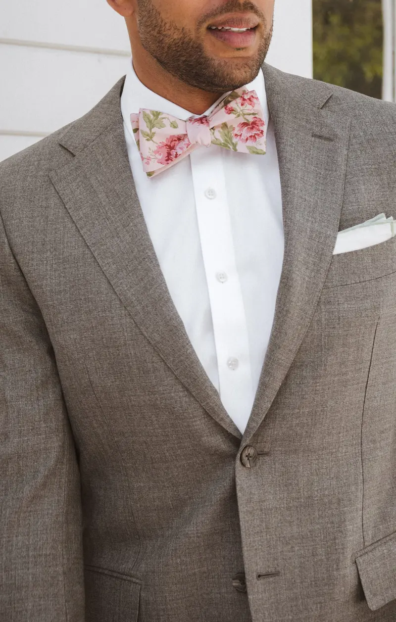 Josh Silk Bow Tie – Garden Romantic Print 1