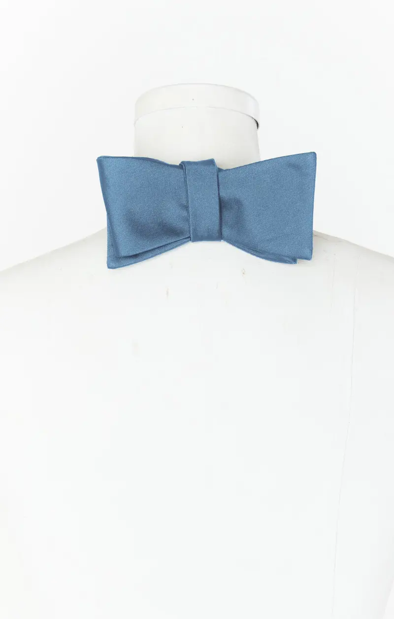 Josh Solid Bow Tie In Slate Blue 1