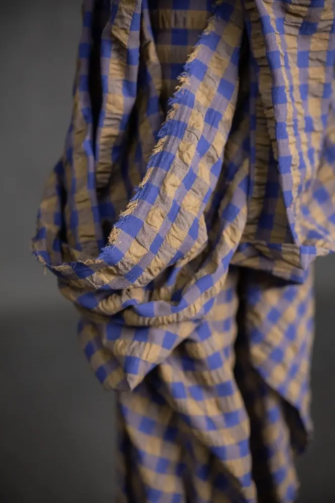 Jupiter Gingham Seersucker Fabric – Organic Indian Cotton By Merchant & Mills 1