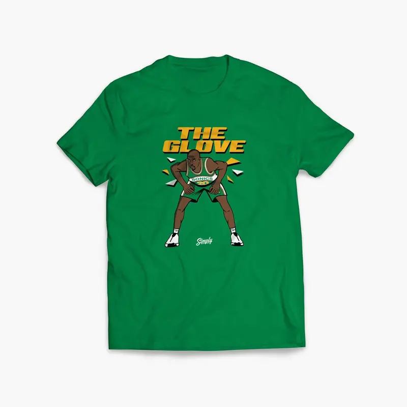 Kelly Green 'The Glove' Gary Payton T-Shirt – Seattle Supersonics Tribute 1