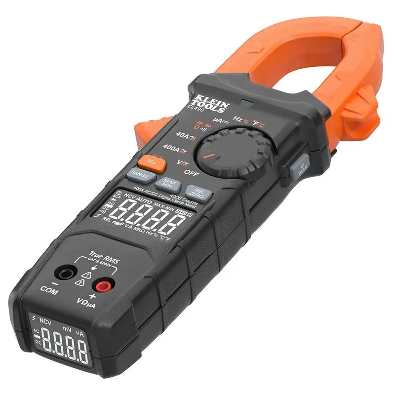 Klein Tools Cl490 True Rms Ac/Dc Digital Clamp Meter – Dual Display, Auto-Ranging 1