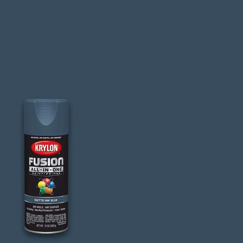 Krylon Fusion Matte Ink Blue Spray Paint & Primer – 12 Oz Can 1