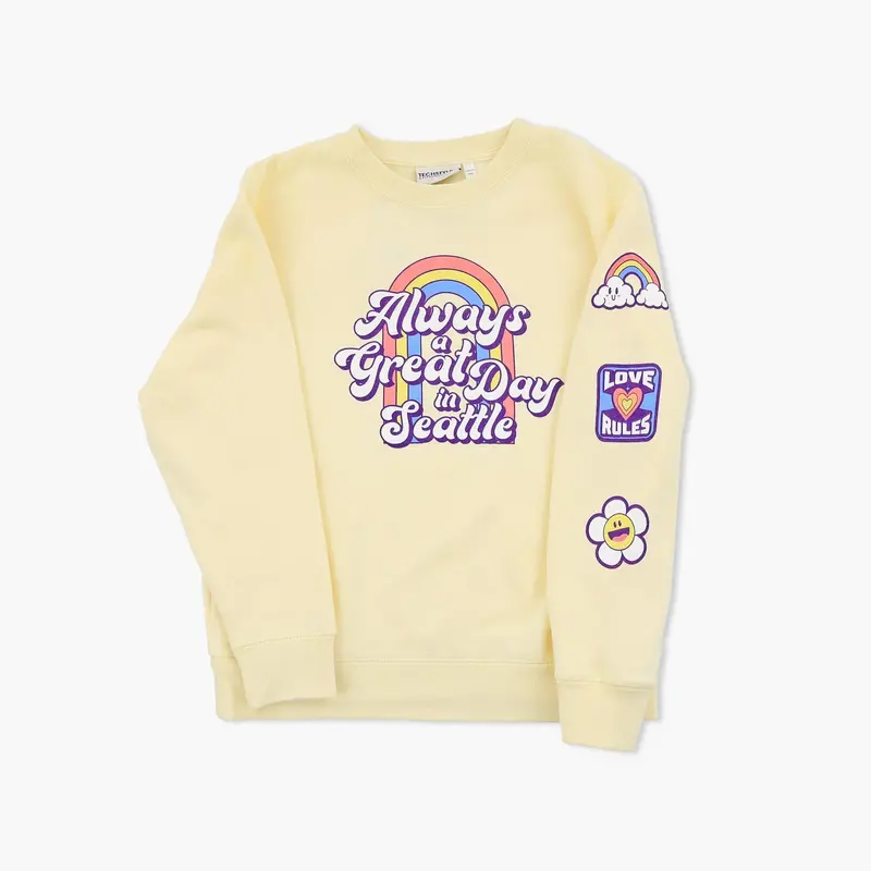 Lemon Accented Addams Family–Style Youth Crewneck – Seattle Edition 1