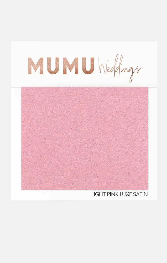 Light Pink Luxe Satin Bridesmaid Fabric Sample 1