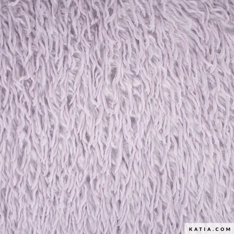 Lilac Vegan Faux Fur – Feather Hair Texture, Katia 1