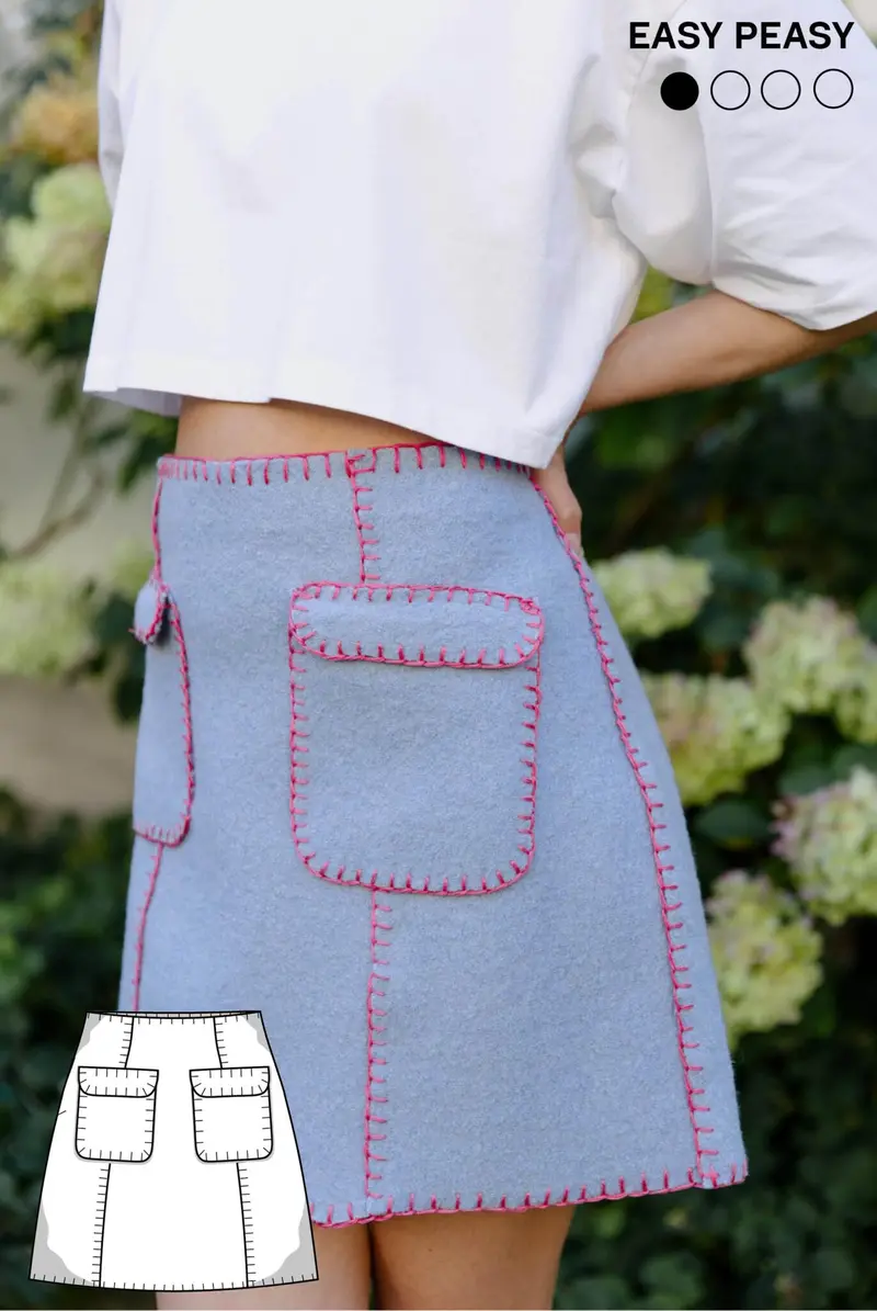 Lilly Mini Skirt Sewing Pattern – No Machine Needed – Printable Pdf Alternative – Juliana Martejevs 1