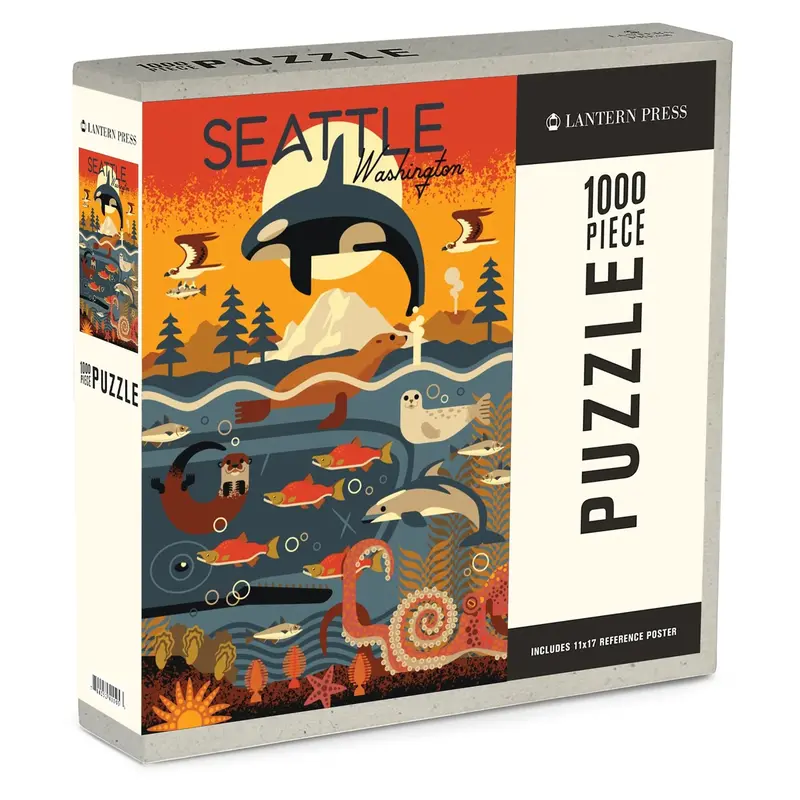 Lp Marine Animals Geometric 1000-Piece Puzzle (Model #103290) 1