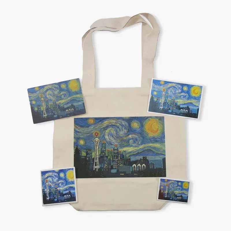 Lp Seattle Starry Night Themed Souvenir Item 1