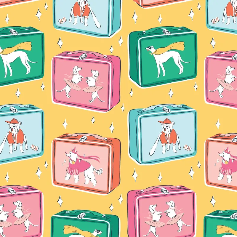 Lunch Buddies Poplin Fabric – Playful Cloud 9 Design By Krissy Mast 1