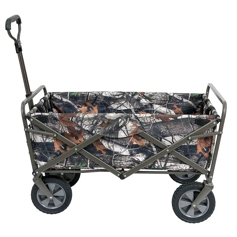 Mac Sports Collapsible Utility Wagon Cart – Camo-Print Outdoor Garden & Camping Carrier 1