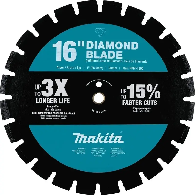 Makita 02543 16-Inch Dual-Purpose Diamond Blade For Concrete & Masonry Saws 1