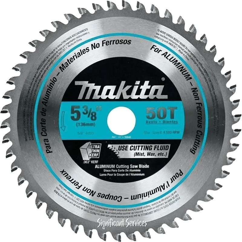 Makita A-95940 5-3/8" Carbide-Tipped Aluminum-Cutting Saw Blade 1