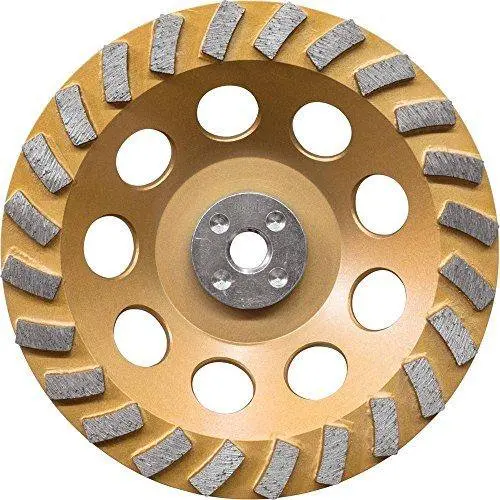 Makita A-96425 7" Turbo Diamond Cup Wheel With Anti-Vibration Design – 24-Segment, Wet/Dry Use 1