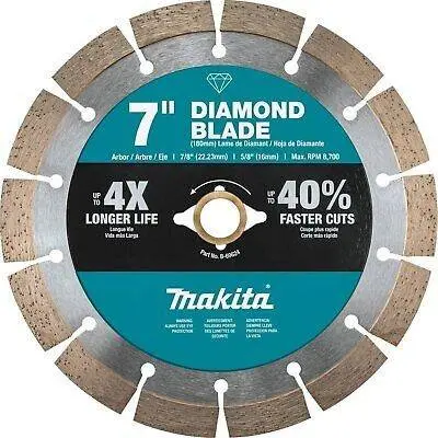 Makita B-69624 7-Inch Segmented Diamond Blade For General-Purpose Applications 1