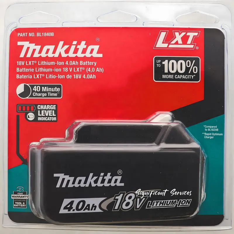 Makita Bl1840B Lxt 18V Lithium-Ion Battery Pack – 4.0 Ah, Factory New In Box 1