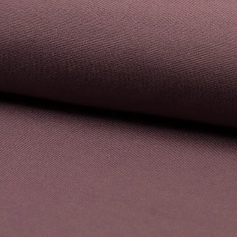 Mauve Organic 1X1 Rib Knit – European-Made Stretch Trim 1