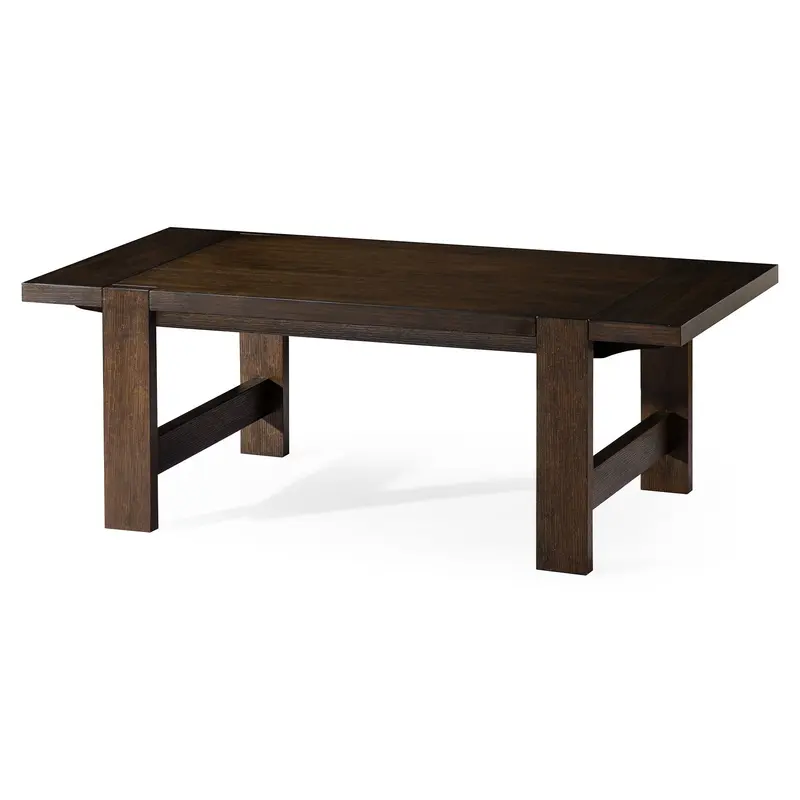 Maven Lane Angelo Rustic Coffee Table – 48" X 24" Solid Wood Rectangular Design (Open Box) 1